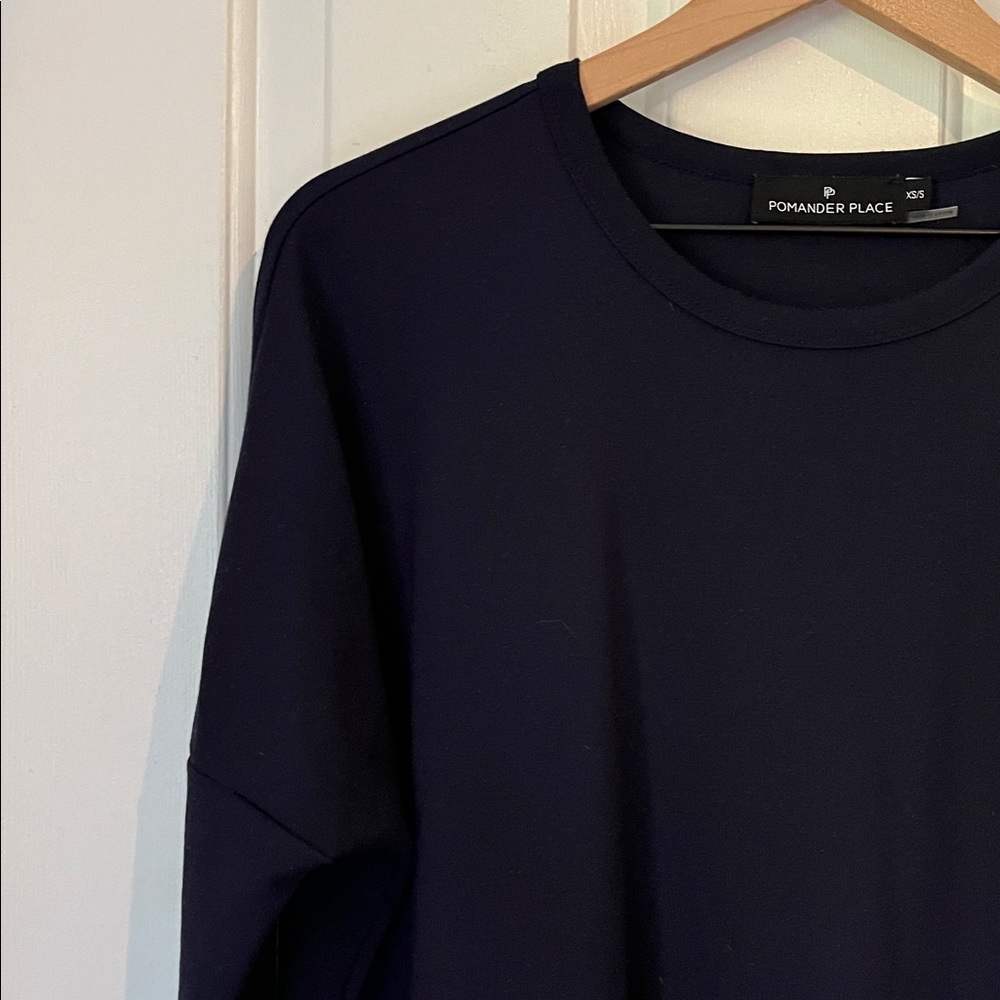 Tuckernuck x Pomander Place | Sue Sweatshirt Dress Navy Blue Size‎ XS/S Coastal - Picture 6 of 12